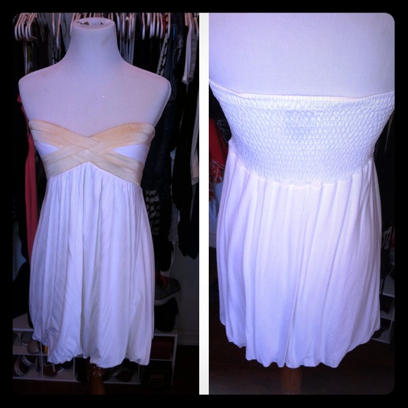 White bebe bubble dress RESERVED
