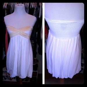 White bebe bubble dress RESERVED