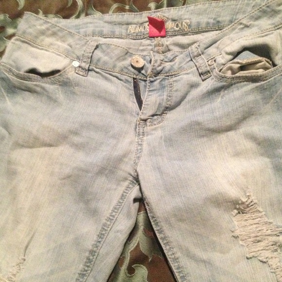 Distressed jeans.. Was my favorite