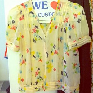 Sheer flower Shirts