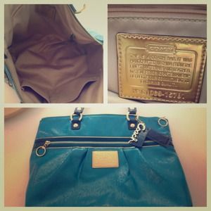Large blue authentic coach purse