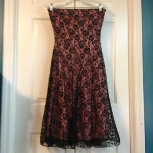 Dark pink and black laced dress✂PRICE CUT✂