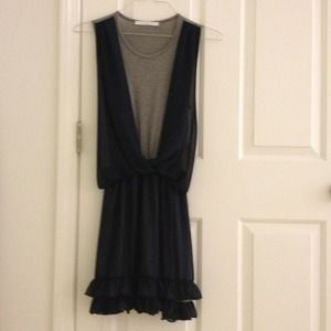 Blue and gray dress