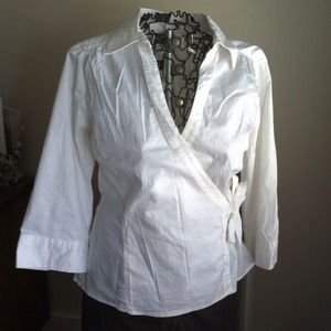 White Wrap Around Blouse