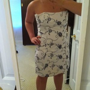 White house + black market strapless dress