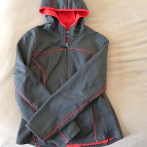 Women's insulated grey athletic jacket
