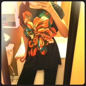 Charlotte Russe floral print tunic