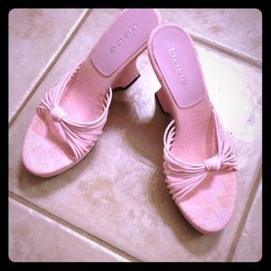 Pink Bebe 6.5 wedge heels 💋