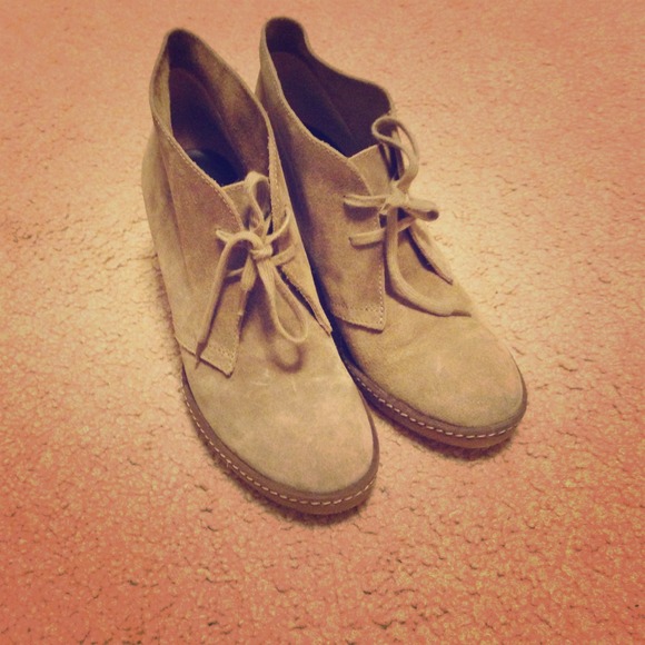 RESERVED J Crew Macalister suede wedge booties