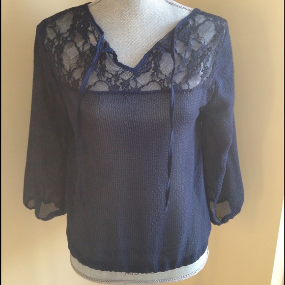 Midnight blue Lacey top