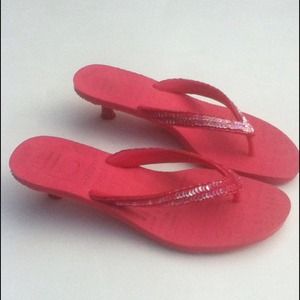 Pink bebe sandals size 8
