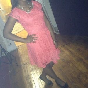 A Coral lace Dress