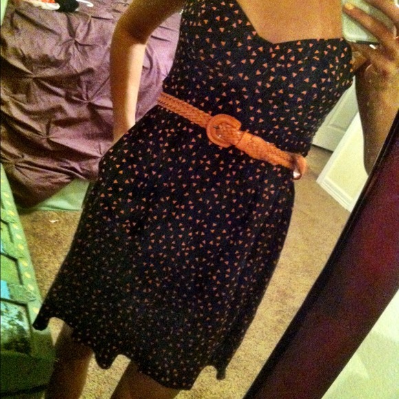 Black Poppy Bustier style black dress (SM)