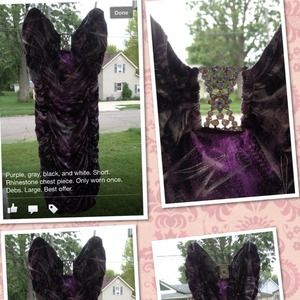 Purple & black party dress