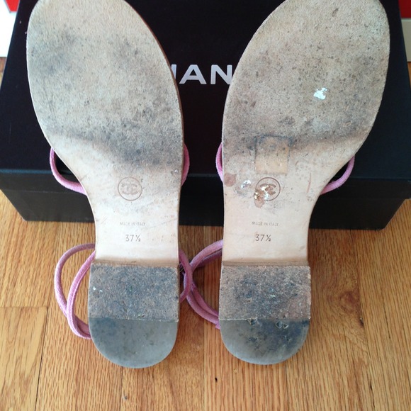 AUTHENTIC CHANEL CAMILLIA SANDALS - Picture 3 of 4