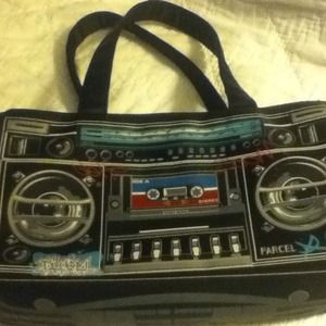 PRICE REDUCED!! Vintage boombox printed handbag
