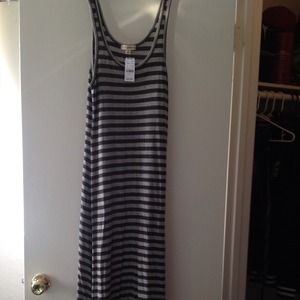 Grey stripped maxi dress