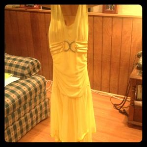 Bright yellow cocktail dress