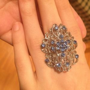 Oversized blue ring