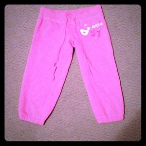 REDUCED Pink cropped Aeropostale sweatpants!