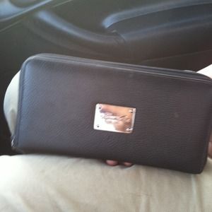 Black leather wallet
