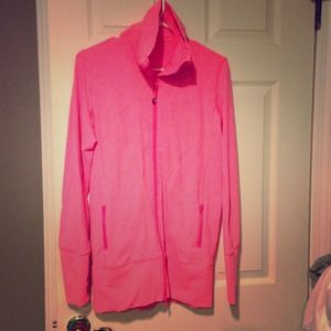 HOLD!! Lululemon bright coral jacket~longer sz 10