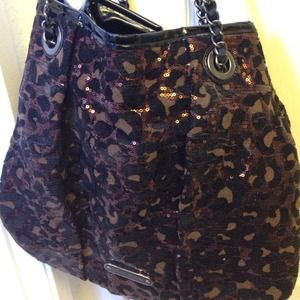 Betsey Johnson bronze cheetah purse