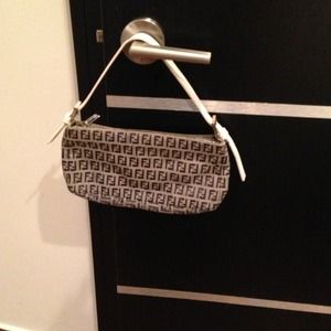 Fendi white grey and black