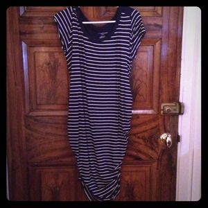 Navy blue maternity dress