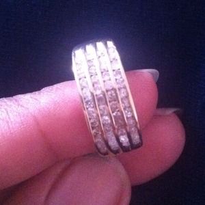 14k real gold real diamond ring
