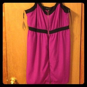 A fushia zipper-front dress!