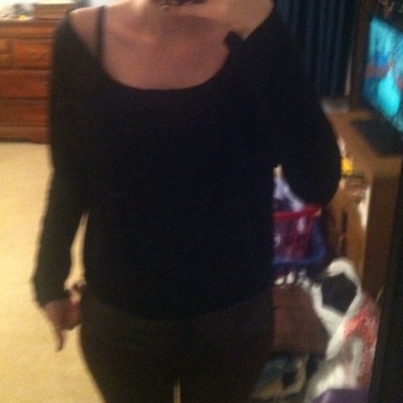 Black sequin bottom top cut out back
