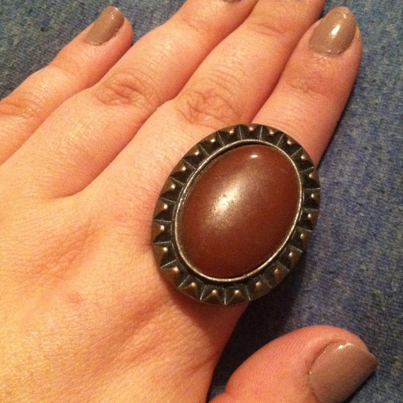 Brown stone cocktail ring for any collection!