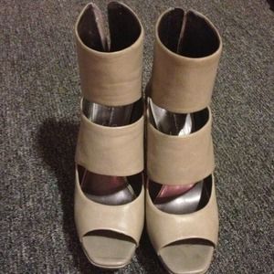 Leather grayish  sandals by Jessica Simpson