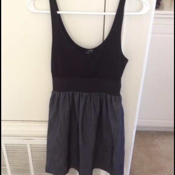 SOLD❗❗ black and denim dress with elastic