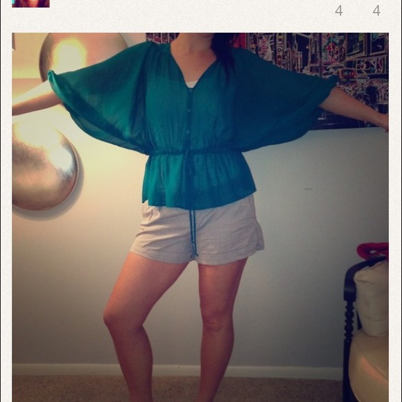 Bundle Coral Jeans and Sheer Top