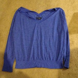 ❌TRADED❌AE Blue/purple striped glitter long sleeve