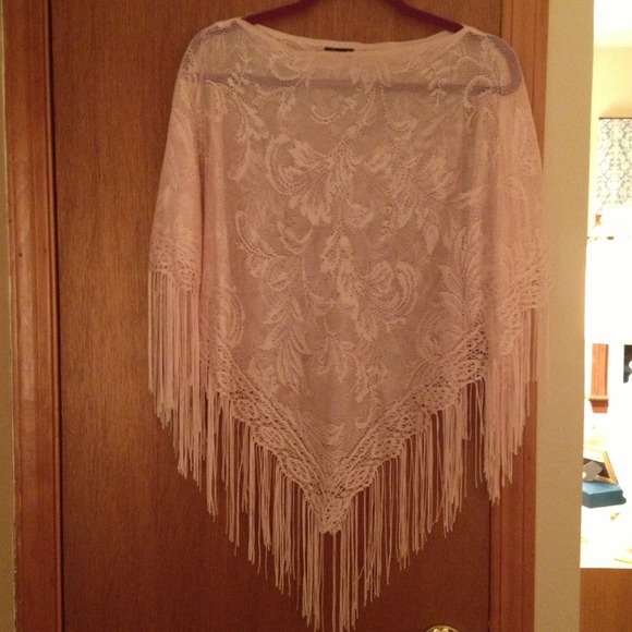 Pink lace shawl