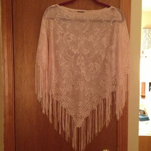 Pink lace shawl