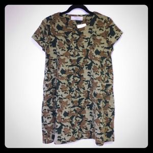 Zara Army Camoflauge sweater dress