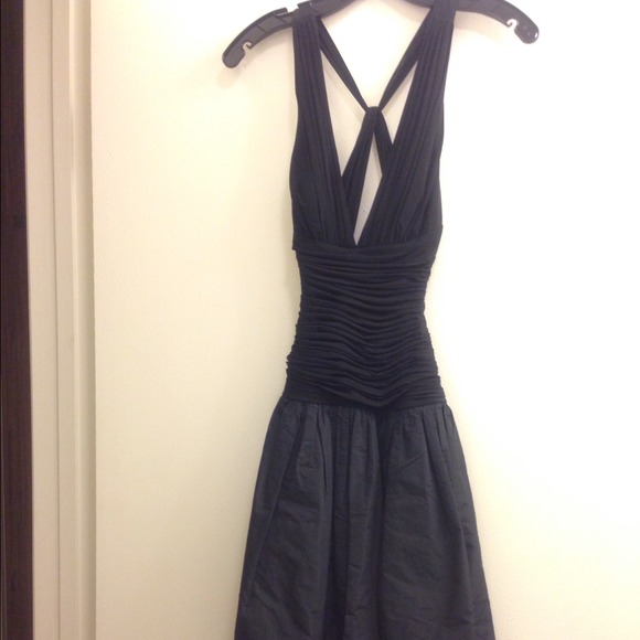 BCBG Black Crossback Coctail Dress - Picture 1 of 4