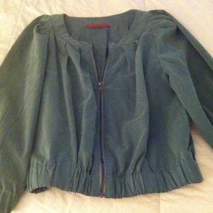 Green jacket.