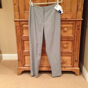 Gray front button slacks
