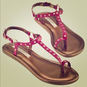 Pink with gold studs sandals