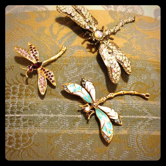 Sparkly Dragonfly Pins