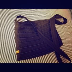 Black Zip it hand bag.