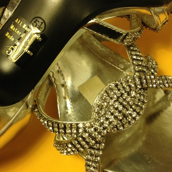 Silver Rhinestone Heels - Picture 3 of 4