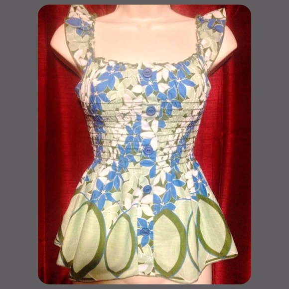 Floral Peplum Top, Size S