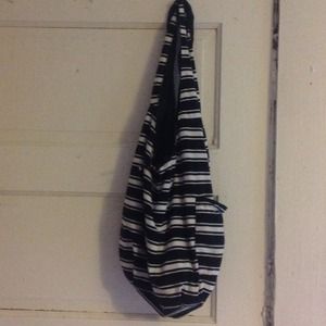 Black and white tote bag