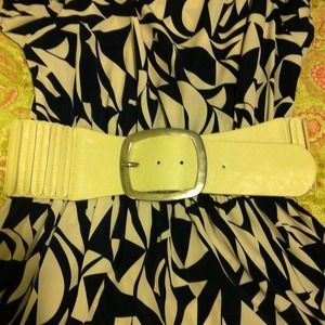 Cream elastic belt